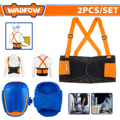 Wadfow by Winland Load-Bearing Back Support Belt Combo Kit with Protective Knee Pads WKP9002 WAD-HT