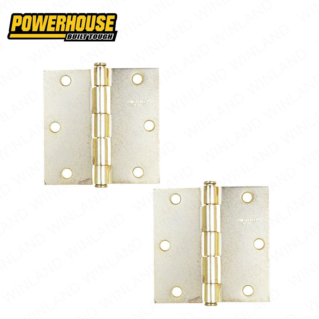 Powerhouse by Winland Loose Pin Hinges Brass Bisagra Satin Brass Finish 3.5 x 3.5 | 4.0 x 4.0