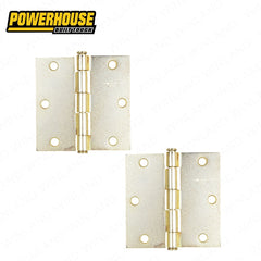 Powerhouse by Winland Loose Pin Hinges Brass Bisagra Satin Brass Finish 3.5 x 3.5 | 4.0 x 4.0