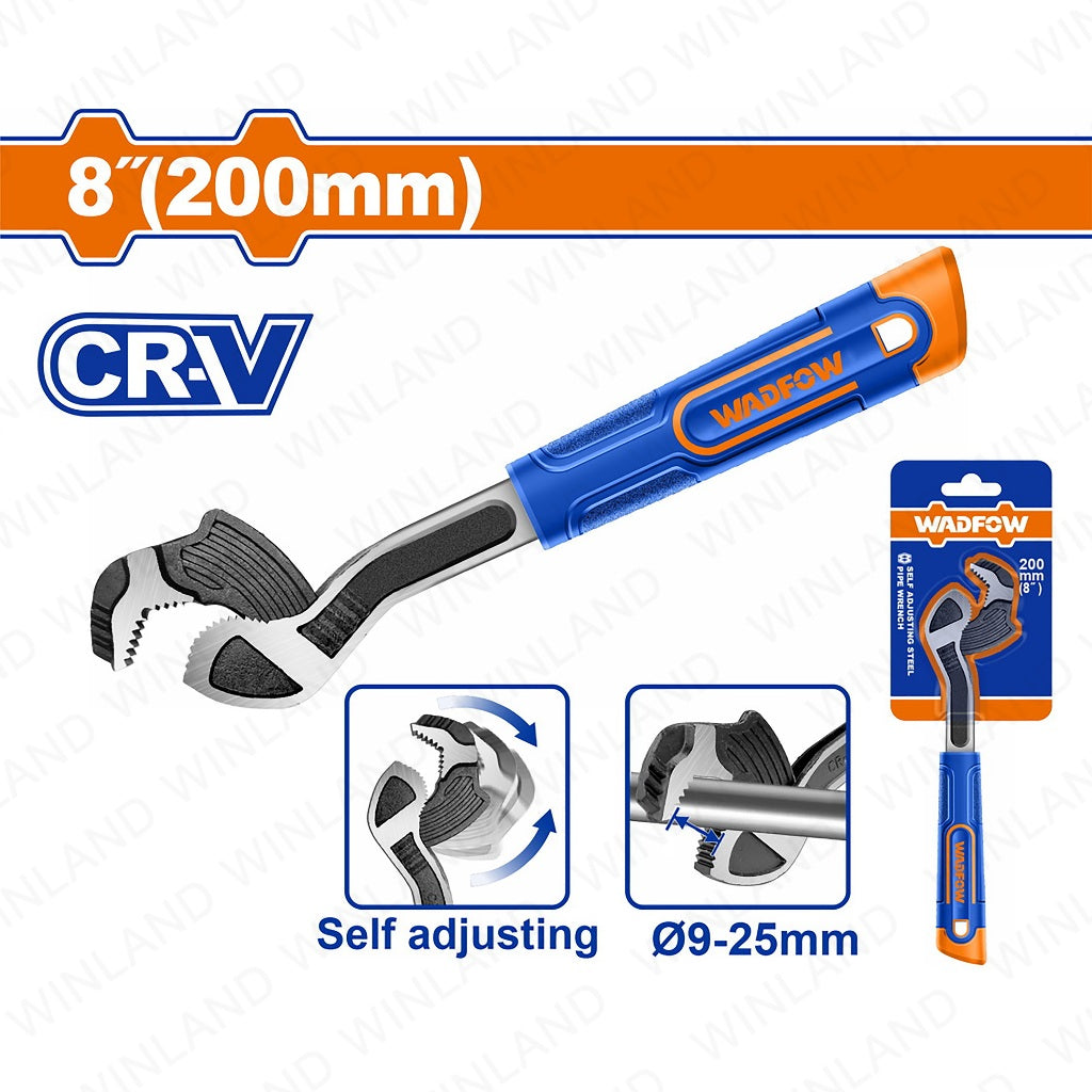 Wadfow by Winland 6in/8in/10in/12in Self Adjusting Steel Pipe Wrench WAD-HT