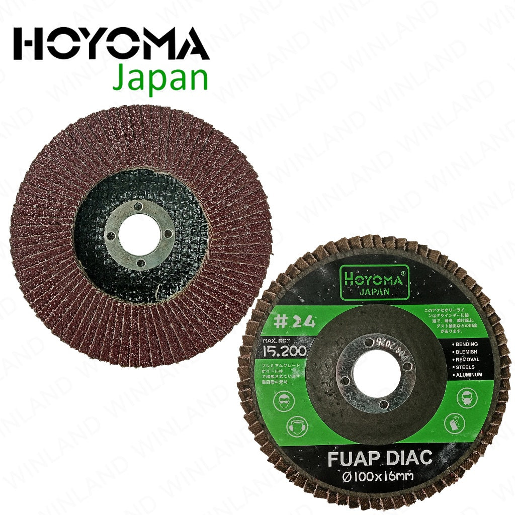 Hoyoma Japan by Winland Flap Sanding Disc Sand Disc for Angle Grinder Paint Removal, Metal Surface