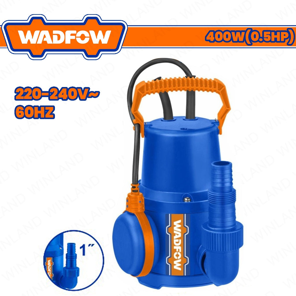 Wadfow by Winland 400W(0.5HP) Single Phase Submersible Water Pump For Clean Water WWPFQ01-5 WAD-PT