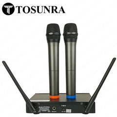 Tosunra by Winland Dual Channel High-Quality Wireless Vocal Wireless Microphone System TOS-DH-744