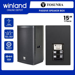 Tosunra by Winland 15in Passive Speaker Box System Audio Sound (SOLD PER PIECE) 700W / 8Ω TOS-LD-T15