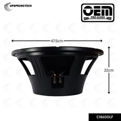 OEM Pro Audio C18600LF 18″ Power Woofer 800W RMS 1600W Program 8Ω 4″ Voice Coil