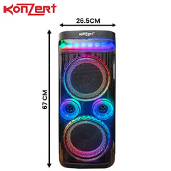 Konzert by Winland AVANTE 6 Portable Party Speaker 3500W PMPO 2 MIC/BT/FM/USB/MSD/Remoe AUX 4000mAh