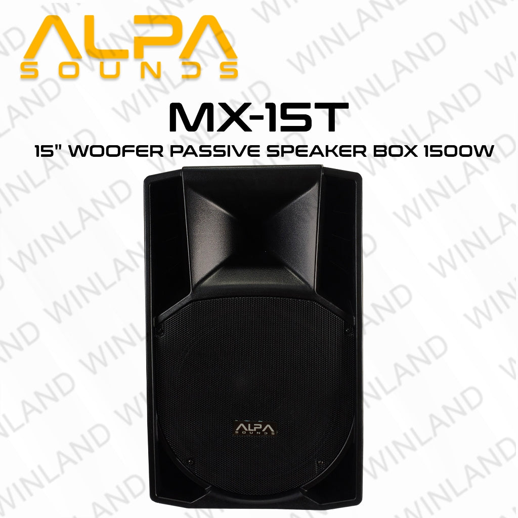Alpa by Winland 15" Woofer Passive Speaker box 1500W/8Ohms - MX-15T