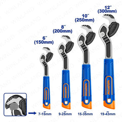 Wadfow by Winland Set of 4 pieces Self Adjusting Steel Pipe Wrench WPW1K04 WAD-HT