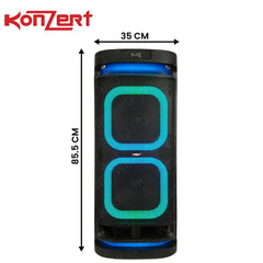 Konzert by Winland XONIC 10 2x10" Club Sound Speaker with BT,USB/microSD,FM Radio &TWS-7500W PMPO