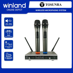 Tosunra by Winland Dual Channel High-Quality Wireless Vocal Wireless Microphone System TOS-DH-744