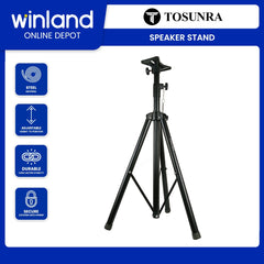 Tosunra by Winland Steel Speaker Stand | Adjustable Height (Pair) TOS-SP3-520