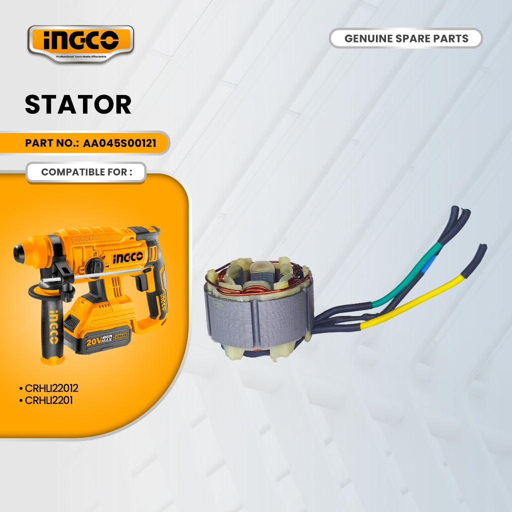 INGCO AA045S00121 Stator for CRHLI22012 Cordless Rotary Hammer