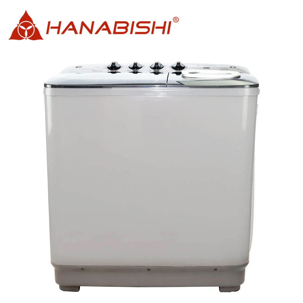 Hanabishi by Winland Twin Tub Washing Machine Stone Series 8KG Capacity with Spin Dryer HWM-850GRY
