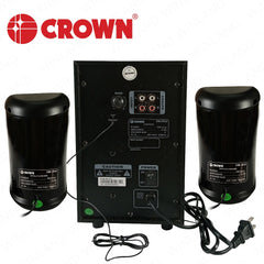 Crown by Winland 2.1 Channel Home Theater Speaker 20Watts (10+2x5W) With RCA, USB, SD, FM, BT HM-203