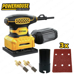 Powerhouse by Winland Palm Sanding Machine Power Tools with Soft Grip Ergonomic Handle PH-PS300-SHD