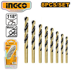 Ingco by Winland 8pcs HSS twist Drill Bit Set Tools UAKDB0801 ING-HT