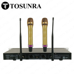 Tosunra by Winland 2-Channel High-Quality Professional Wireless VHF/UHF Microphone System TOS-U-3000
