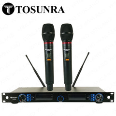 Tosunra by Winland Dual Channel High-Quality Professional UHF Wireless Microphone System TOS-VM888