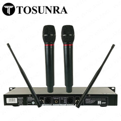 Tosunra by Winland Dual Channel High-Quality Professional UHF Wireless Microphone System TOS-VM888