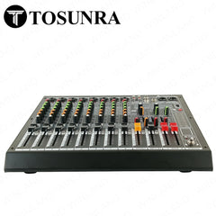 Tosunra by Winland 8-CH Professional Audio Mixer with BT, USB, MP3 Player & Digital Effects TOS-BL-8