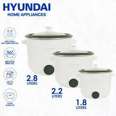 Hyundai Appliances by Winland Drum Type Rice Cooker 1.8L / 2.2L/ 2.8L