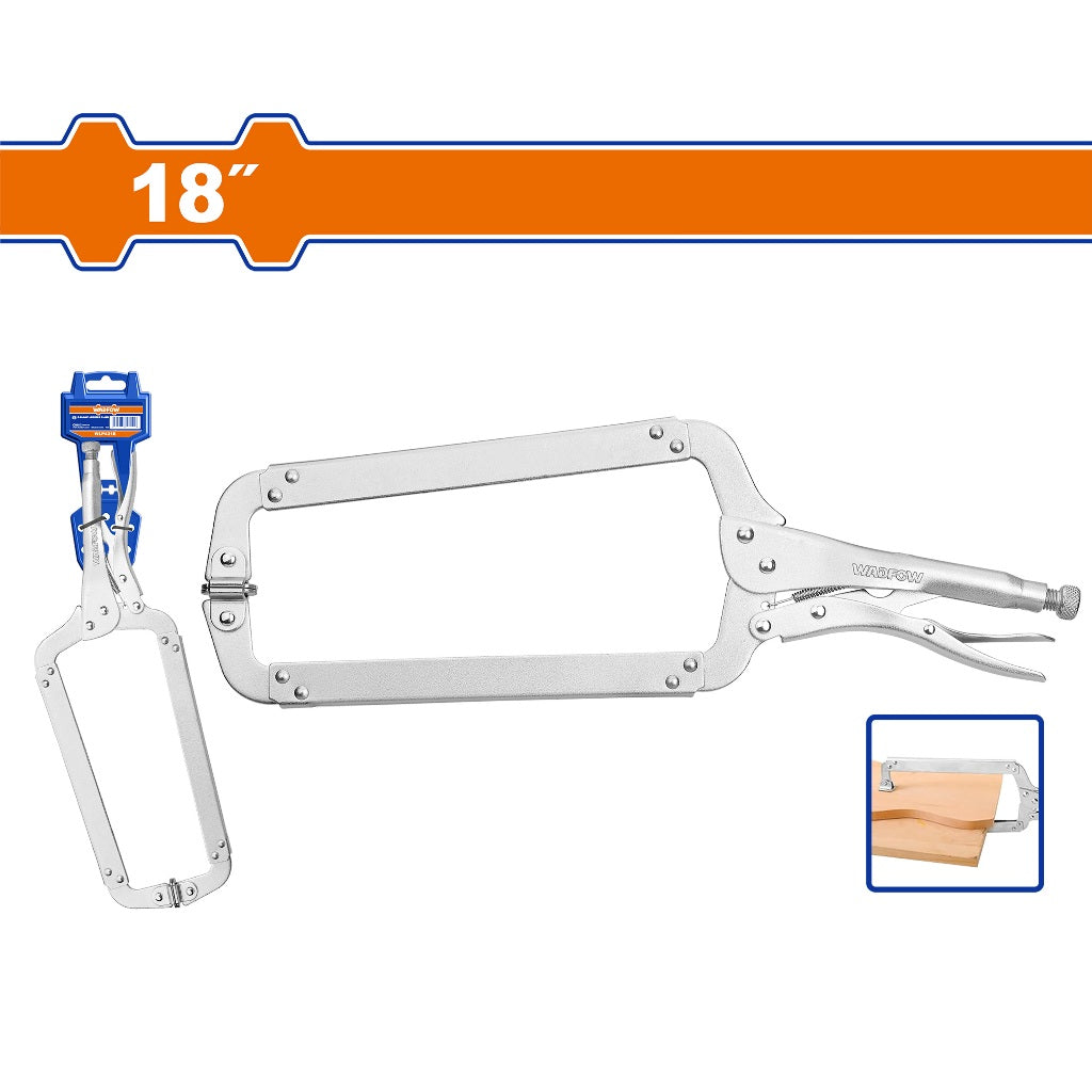 Wadfow by Winland 18-Inches Carbon Steel C-Clamp Plier Vise Locking Pliers Vice Grip WLP4218 WAD-HT