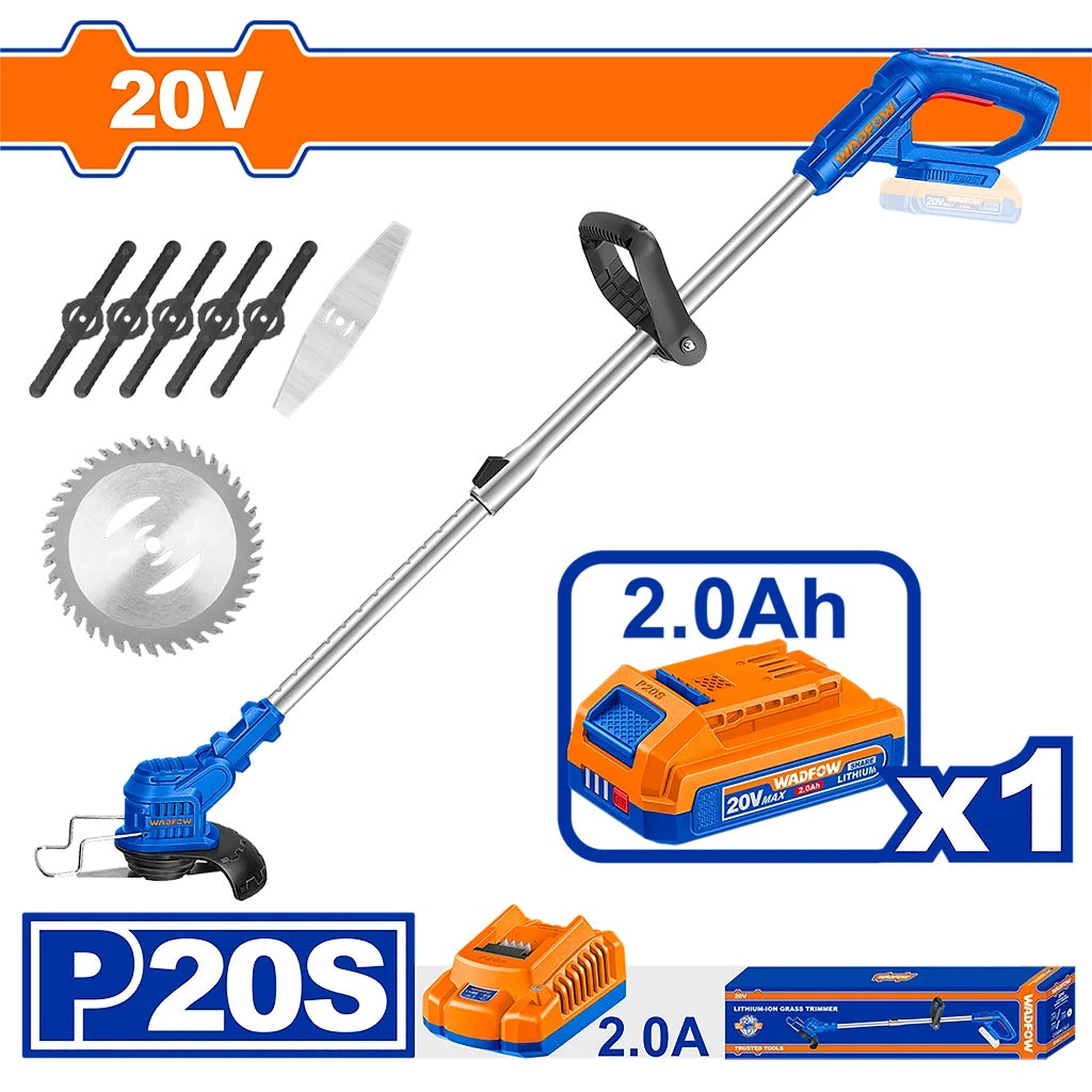 Wadfow by Winland P20S/20V Lithium-Ion Cordless Grass Trimmer Weeder Lawn Mower WGTP5116 WAD-CT