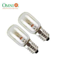 Omni by Winland Refrigerator Bulb E12|E14| E27 Himalayan Salt Freezer Light [Twin Pack]