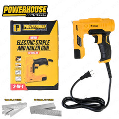 Powerhouse by Winland 2in1 Electric Staple and Nailer Gun w/ 500pcs Nail & 1000pcs Staple PH-ES53-HD