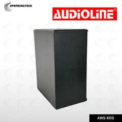 Audioline AWS-800 PA Amplifier Speaker with VHF Wireless 2-Frequency Microphone System