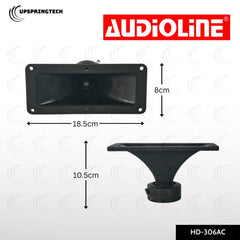 Audioline HD-306AC Piezo Tweeter 700W w/ Capacitor 4Ω High Sensitivity PA Tweeter