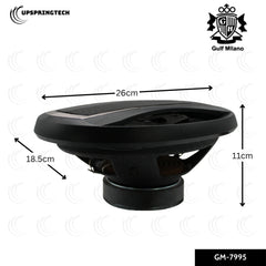Gulf Milano GM-7995 6x9″ 5-Way Car Speakers 1200W 4Ω Pair