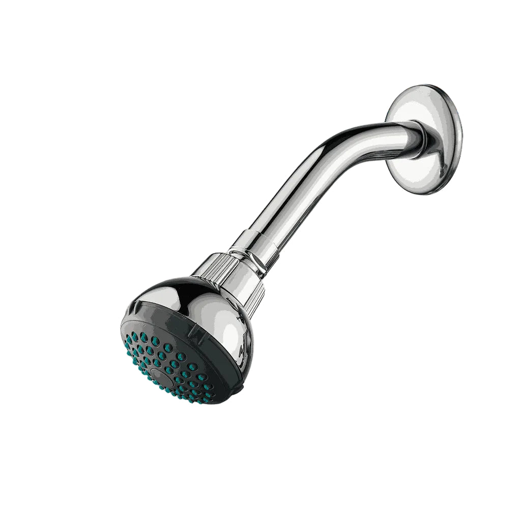 Wadfow WSHS1501 2.5" Chrome-Plated Round Shower Head with 150mm Arm (WHT)