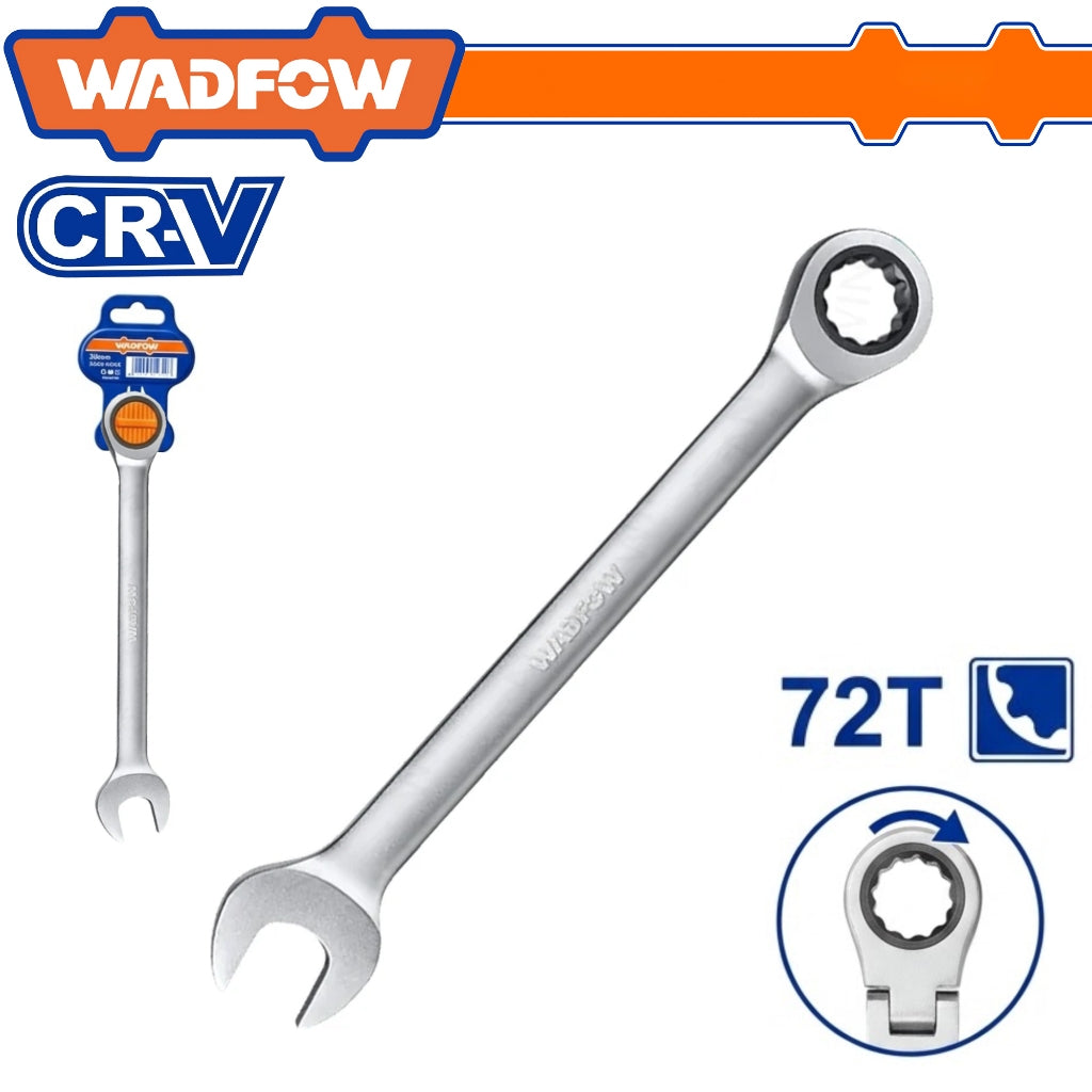 Wadfow by Winland Ratchet Spanner Chrome Plated 24mm WSA5224 - WAD-HT