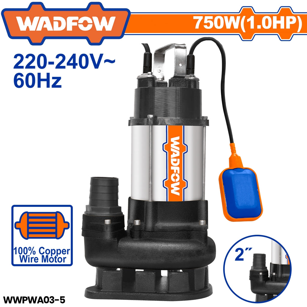 Wadfow by Winland Sewage Submersible Water Pump for Dirty Water WAD-PT