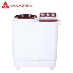 Hanabishi by Winland 7kg Twin Tub Washing Machine Oceanic Series with Towel Rack & Lid Tray HWM-270
