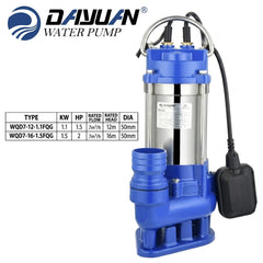 Dayuan by Winland Heavy Duty Submersible Sewage Pump 1.5HP & 2HP /220V/60Hz - WQD7-FQG
