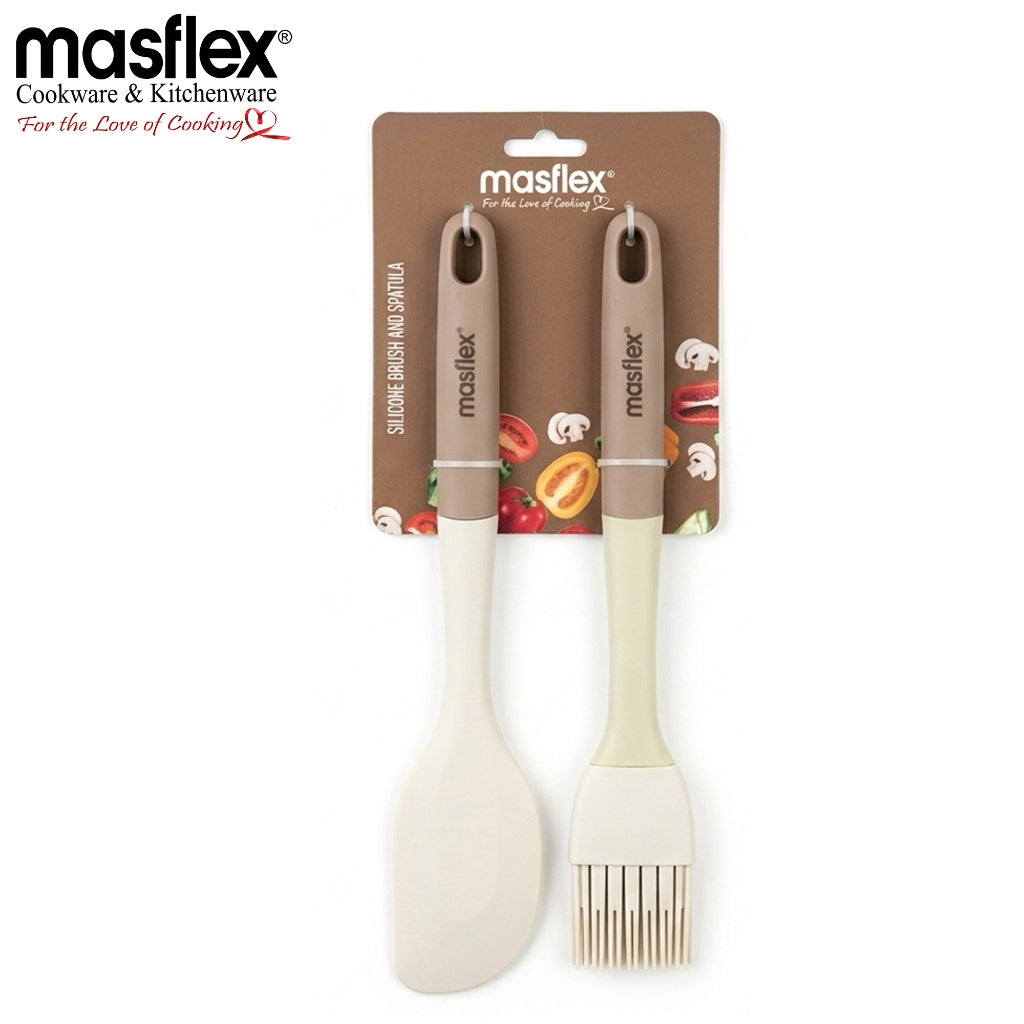 Masflex by Winland Baking Utensils Silicone Brush and Spatula Set - CL-0418