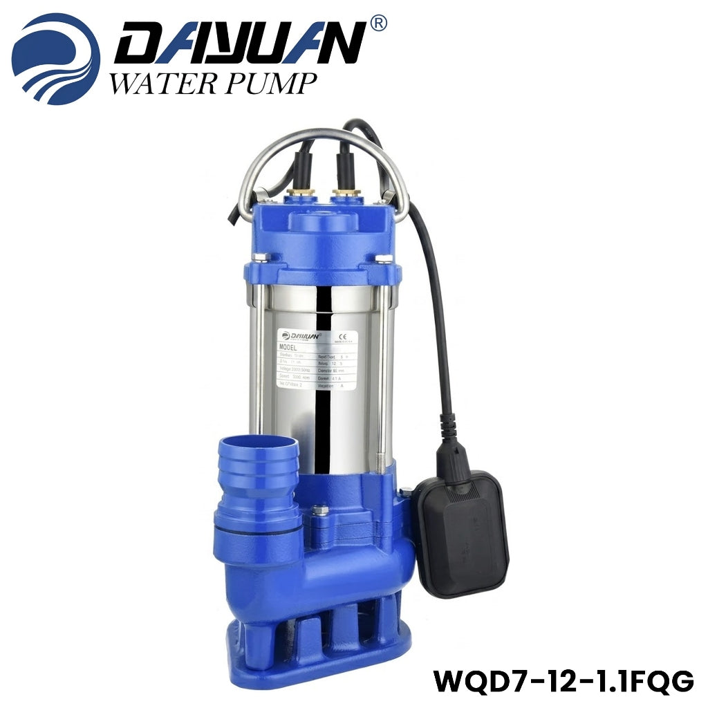 Dayuan by Winland Heavy Duty Submersible Sewage Pump 1.5HP & 2HP /220V/60Hz - WQD7-FQG