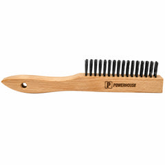 Powerhouse Steel Wire Brush with Wooden Handle Heavy-Duty Cleaning & Rust Removal Brush (PH-HT)
