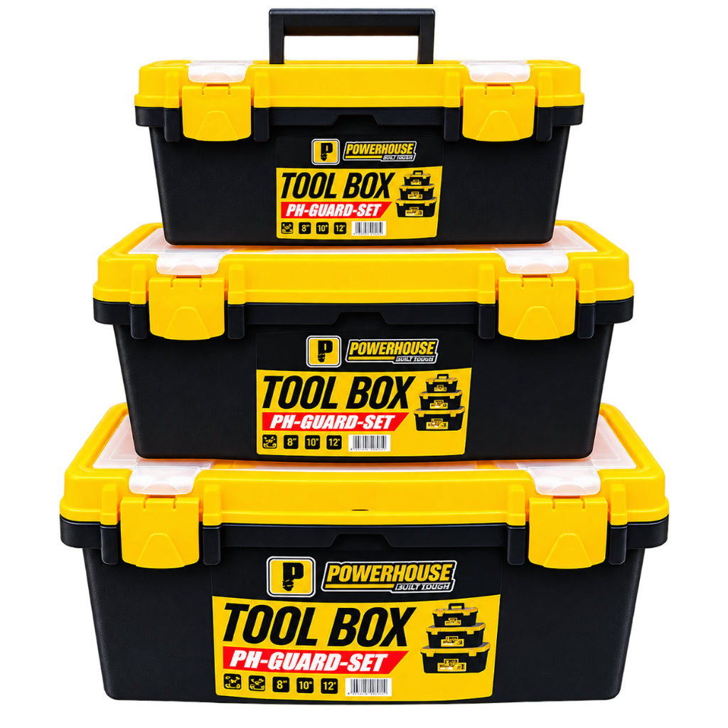 Powerhouse 3pcs Tool Box Storage Set with Removable Tray (PH-HT)