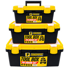 Powerhouse 3pcs Tool Box Storage Set with Removable Tray (PH-HT)