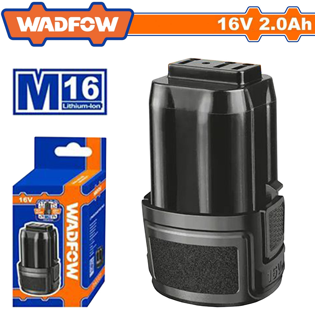 Wadfow by Winland M16/16V Lithium-Ion Battery Pack for Cordless Power Tool 2.0Ah WLBM520 WAD-HT