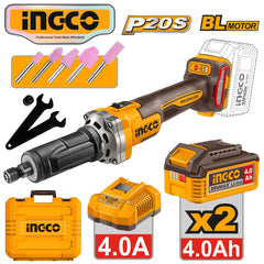 Ingco by Winland P20S/20V Brushless Motor Lithium-Ion Die Grinder Kit 6mm ING-CT