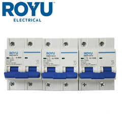 Royu by Winland Miniature Circuit Breaker (MCB) 10kA, 2-Pole, 400V AC, 3-Module DIN Rail Mount
