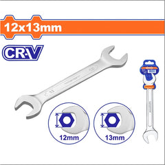 Wadfow Double Open End Spanner 12x13mm with Chrome Vanadium Steel Material WSA2204 (WHT)