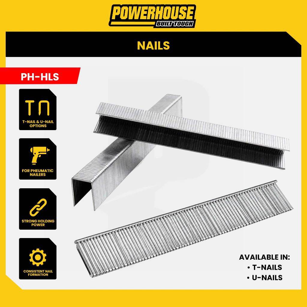 Powerhouse Nailer T-Nails l U-Nails Heavy Duty Pneumatic Nail Per Box (PH-PTAA)