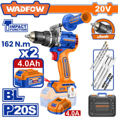 Wadfow by Winland P20S/20V Li-Ion Cordless Impact Drill 162Nm WCDP16281 WAD-CT