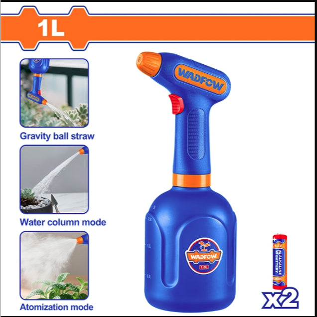 Wadfow Battery Powered Sprayer 3.0V with 1.0 Liters & 1.4 Bar Working Pressure WBSY3701 (WHT)