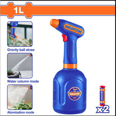 Wadfow Battery Powered Sprayer 3.0V with 1.0 Liters & 1.4 Bar Working Pressure WBSY3701 (WHT)